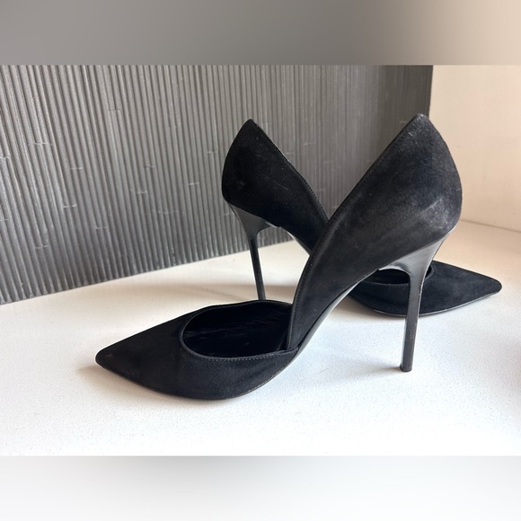BURBERRY Virna 105 Black Suede Classic Pumps Heels 36 - Picture 7 of 15